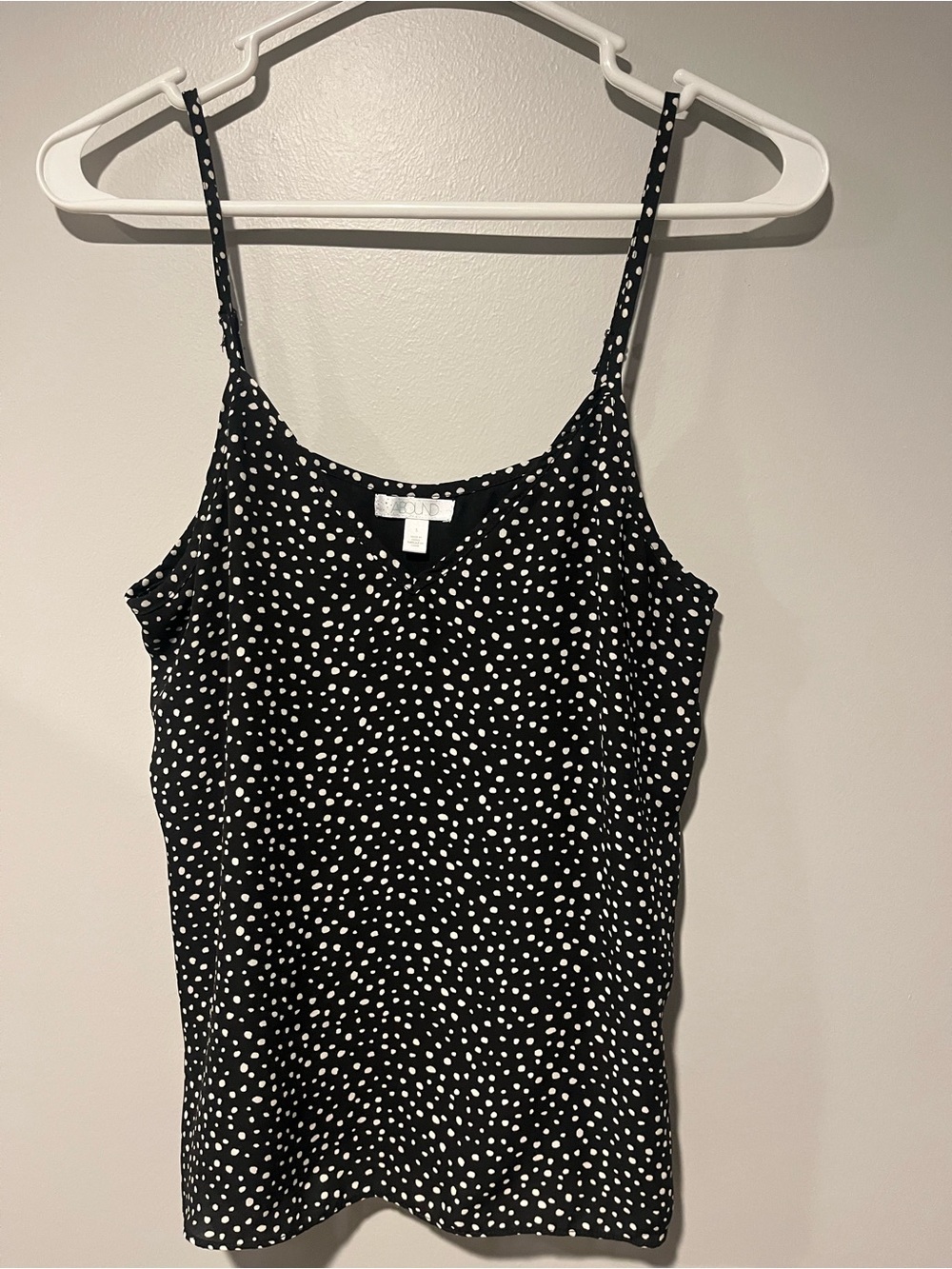 Abound Black and White Polka Dot Spaghetti Strap Camisole